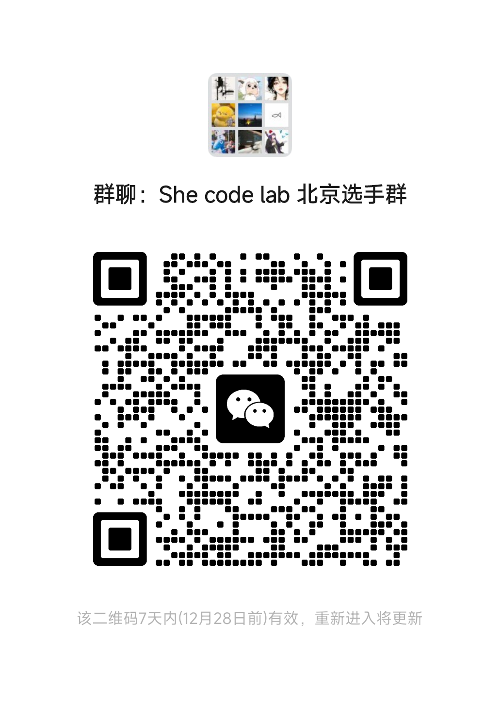 北京预热群二维码